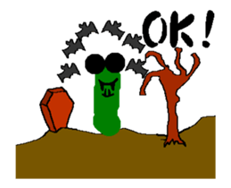 A worm 's life 3 - for Halloween sticker #13526948