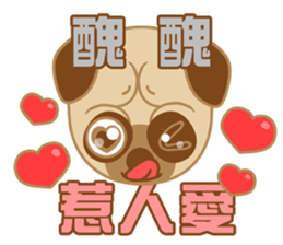 Planet dog - Pug sticker #13527363