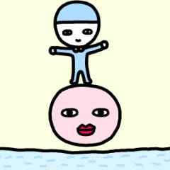 Move! Character fewer sticker