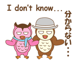couple owl animated sticker #13528996
