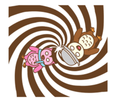 couple owl animated sticker #13528997