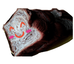Picture of the bread with a face sticker #13529230