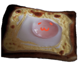 Picture of the bread with a face sticker #13529231