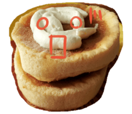 Picture of the bread with a face sticker #13529232