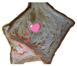 Picture of the bread with a face sticker #13529233