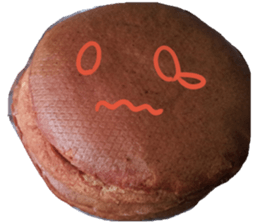 Picture of the bread with a face sticker #13529235