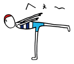 Nakane chin is doing Yoga with feelings. sticker #13529653