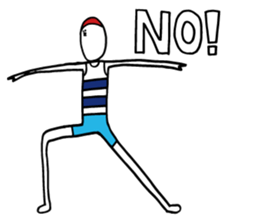 Nakane chin is doing Yoga with feelings. sticker #13529675