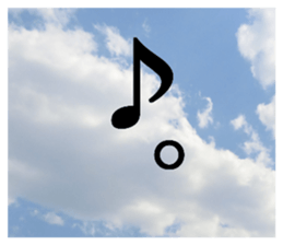 The sky and the words. sticker #13531597