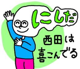 Sticker for the name Nishida sticker #13532162