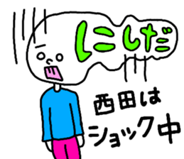 Sticker for the name Nishida sticker #13532165