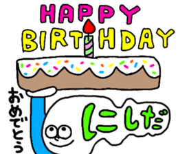 Sticker for the name Nishida sticker #13532175