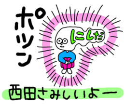 Sticker for the name Nishida sticker #13532180