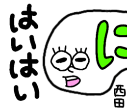 Sticker for the name Nishida sticker #13532184