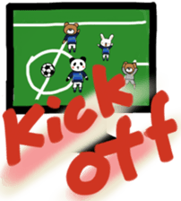 The animals which support soccer sticker #13532415
