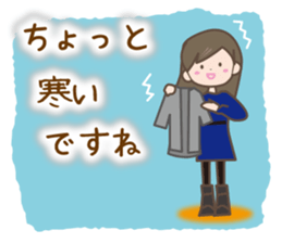 Women's Sticker Autumn and winter sticker #13532696