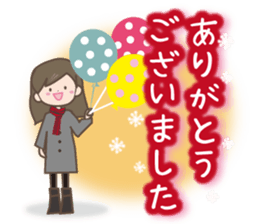 Women's Sticker Autumn and winter sticker #13532703