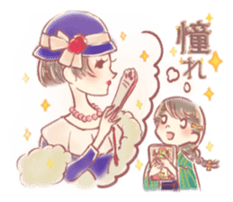 Japanese schoolgirl stamp sticker #13532821