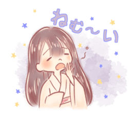 Japanese schoolgirl stamp sticker #13532840