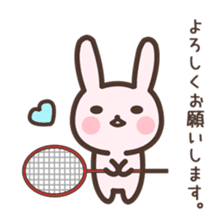 Badminton Rabbit 1 sticker #13532967