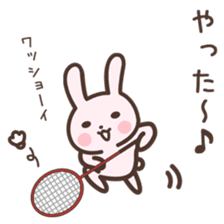 Badminton Rabbit 1 sticker #13532984