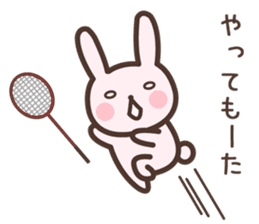 Badminton Rabbit 1 sticker #13532985