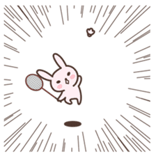 Badminton Rabbit 1 sticker #13532987