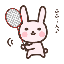 Badminton Rabbit 1 sticker #13532988