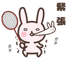 Badminton Rabbit 1 sticker #13532989