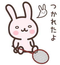 Badminton Rabbit 1 sticker #13532994