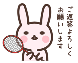 Badminton Rabbit 2 sticker #13533191