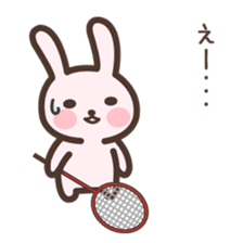 Badminton Rabbit 2 sticker #13533199