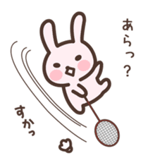 Badminton Rabbit 2 sticker #13533207