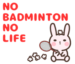 Badminton Rabbit 2 sticker #13533221