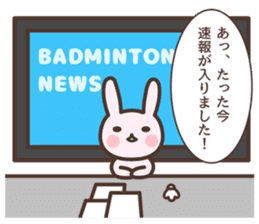 Badminton Rabbit 2 sticker #13533226