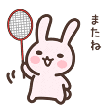 Badminton Rabbit 2 sticker #13533228