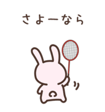 Badminton Rabbit 2 sticker #13533229