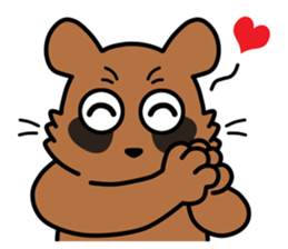 Drunkard racoon dog sticker #13534249
