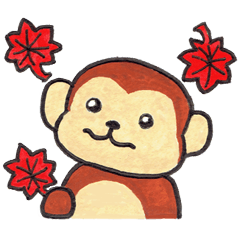 Saruru's autumn and Halloween sticker