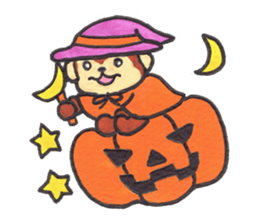Saruru's autumn and Halloween sticker sticker #13534674