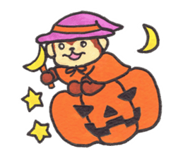 Saruru's autumn and Halloween sticker sticker #13534674