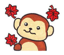 Saruru's autumn and Halloween sticker sticker #13534682