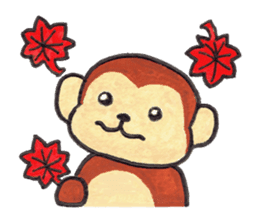 Saruru's autumn and Halloween sticker sticker #13534682