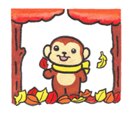 Saruru's autumn and Halloween sticker sticker #13534690