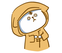 Van cat with his yellow rain coat sticker #13534835