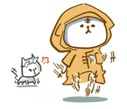 Van cat with his yellow rain coat sticker #13534853