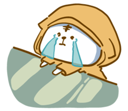 Van cat with his yellow rain coat sticker #13534860