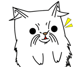 White-haired cat sticker #13536198