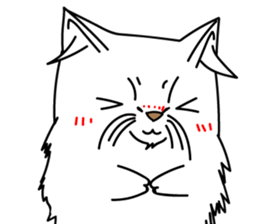White-haired cat sticker #13536199