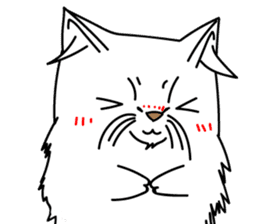 White-haired cat sticker #13536199